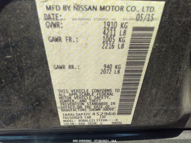 Photo 8 VIN: 1N4AL3AP3FC452966 - NISSAN ALTIMA 