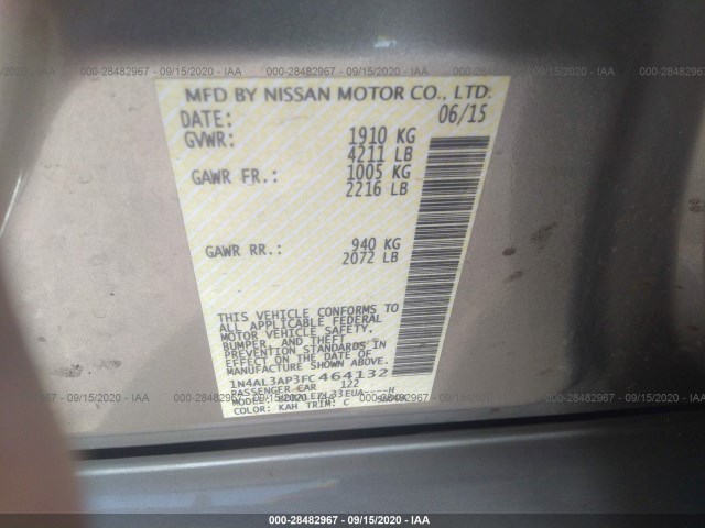 Photo 8 VIN: 1N4AL3AP3FC464132 - NISSAN ALTIMA 