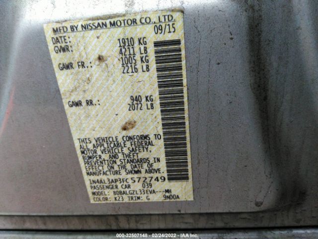 Photo 8 VIN: 1N4AL3AP3FC572749 - NISSAN ALTIMA 