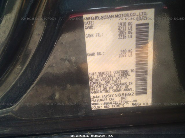 Photo 8 VIN: 1N4AL3AP3FC588692 - NISSAN ALTIMA 