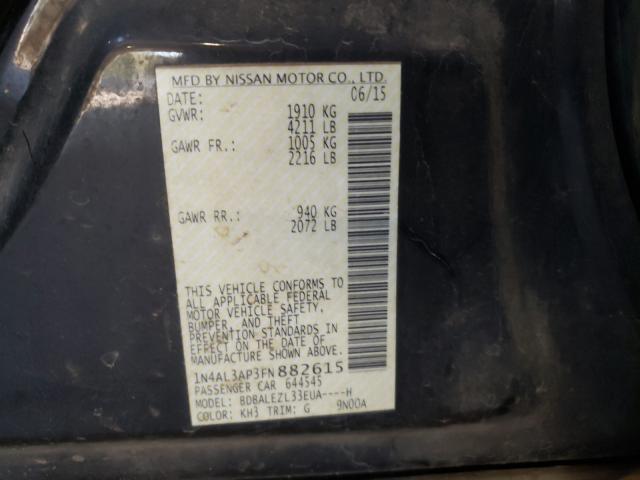 Photo 9 VIN: 1N4AL3AP3FN882615 - NISSAN ALTIMA 2.5 