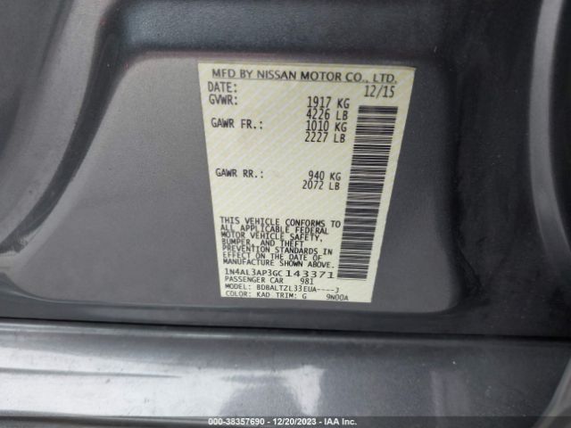 Photo 8 VIN: 1N4AL3AP3GC143371 - NISSAN ALTIMA 