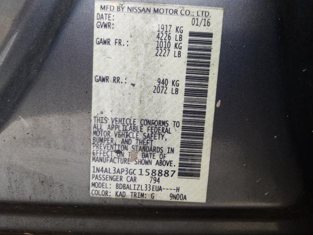 Photo 9 VIN: 1N4AL3AP3GC158887 - NISSAN ALTIMA 2.5 