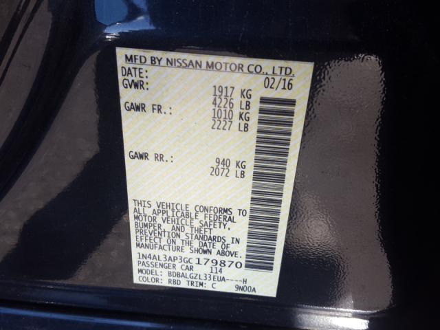 Photo 9 VIN: 1N4AL3AP3GC179870 - NISSAN ALTIMA 2.5 