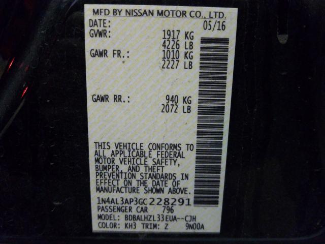 Photo 9 VIN: 1N4AL3AP3GC228291 - NISSAN ALTIMA 2.5 