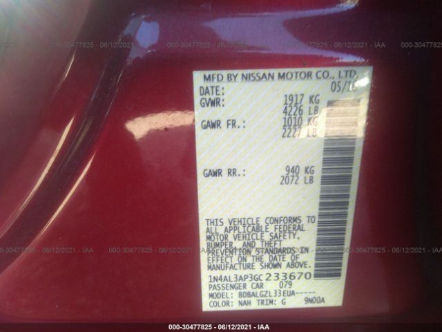 Photo 8 VIN: 1N4AL3AP3GC233670 - NISSAN ALTIMA 