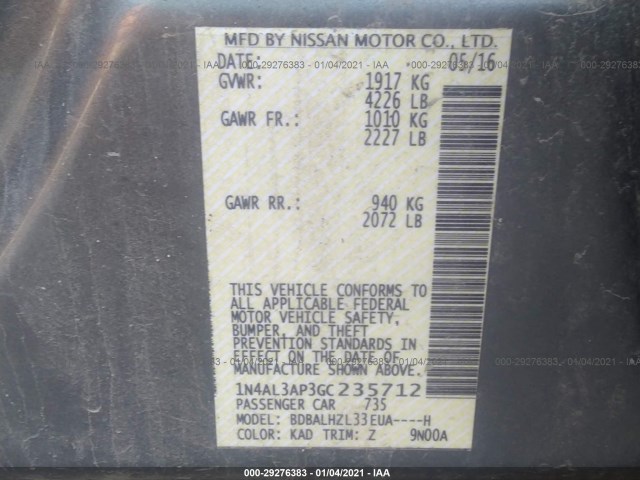 Photo 8 VIN: 1N4AL3AP3GC235712 - NISSAN ALTIMA 