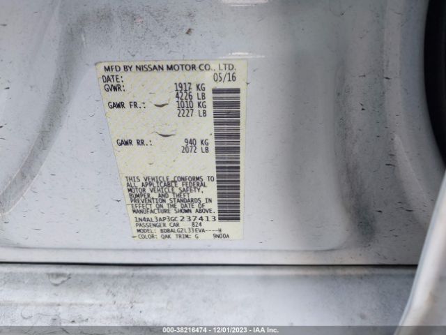 Photo 8 VIN: 1N4AL3AP3GC237413 - NISSAN ALTIMA 