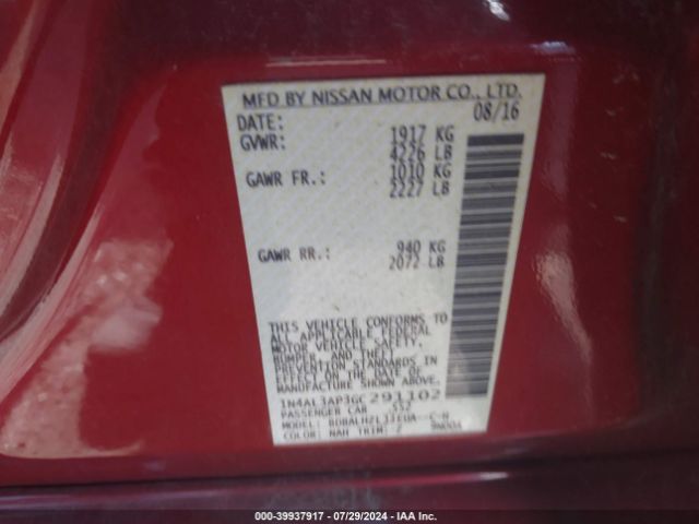 Photo 8 VIN: 1N4AL3AP3GC291102 - NISSAN ALTIMA 