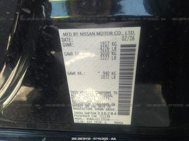 Photo 8 VIN: 1N4AL3AP3GN336284 - NISSAN ALTIMA 