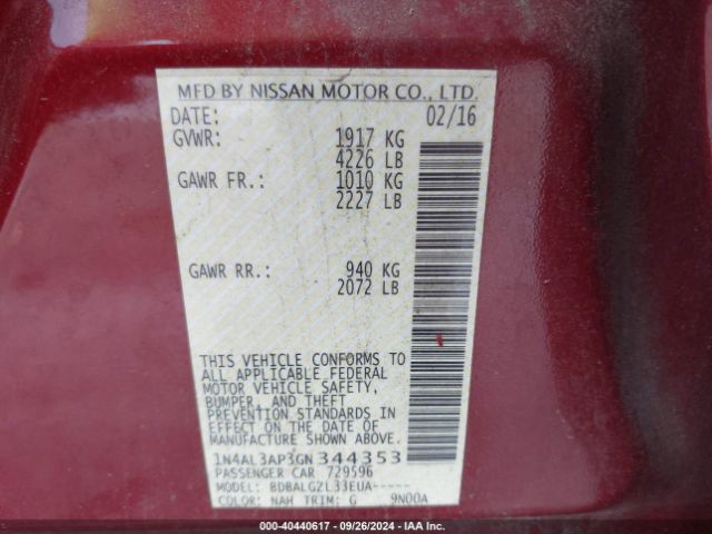 Photo 8 VIN: 1N4AL3AP3GN344353 - NISSAN ALTIMA 