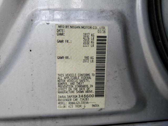 Photo 9 VIN: 1N4AL3AP3GN348600 - NISSAN ALTIMA 