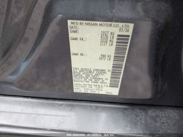 Photo 8 VIN: 1N4AL3AP3GN366174 - NISSAN ALTIMA 2.5 