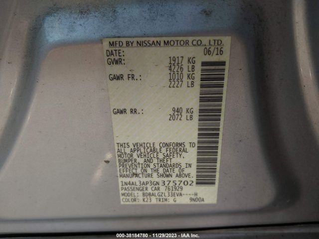 Photo 8 VIN: 1N4AL3AP3GN375702 - NISSAN ALTIMA 