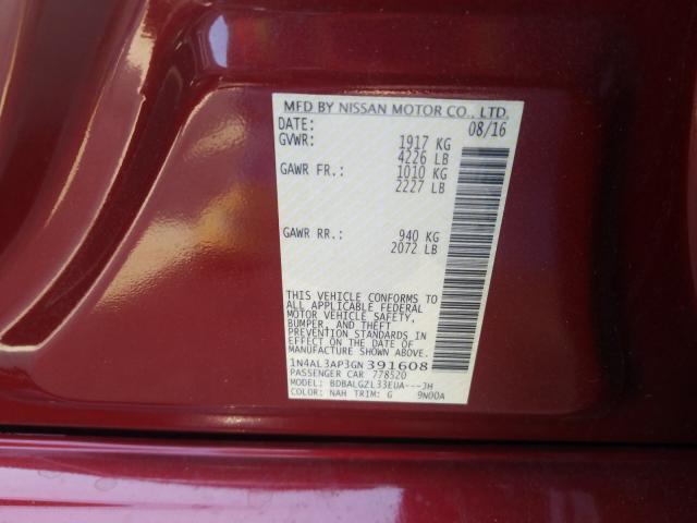 Photo 9 VIN: 1N4AL3AP3GN391608 - NISSAN ALTIMA 2.5 