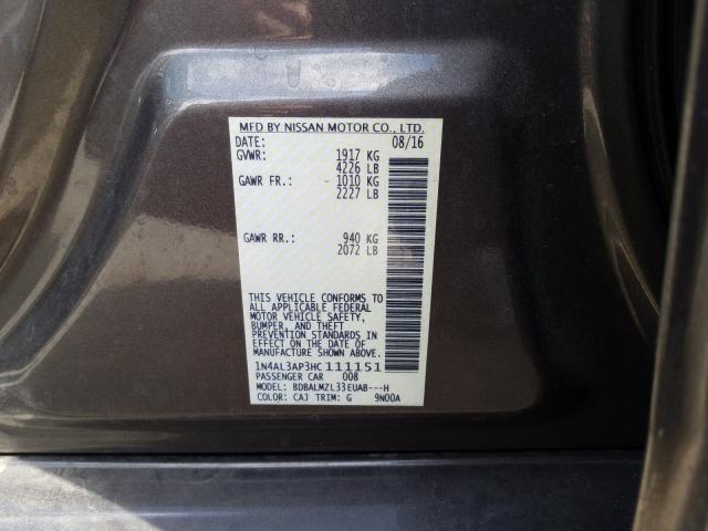 Photo 9 VIN: 1N4AL3AP3HC111151 - NISSAN ALTIMA 2.5 