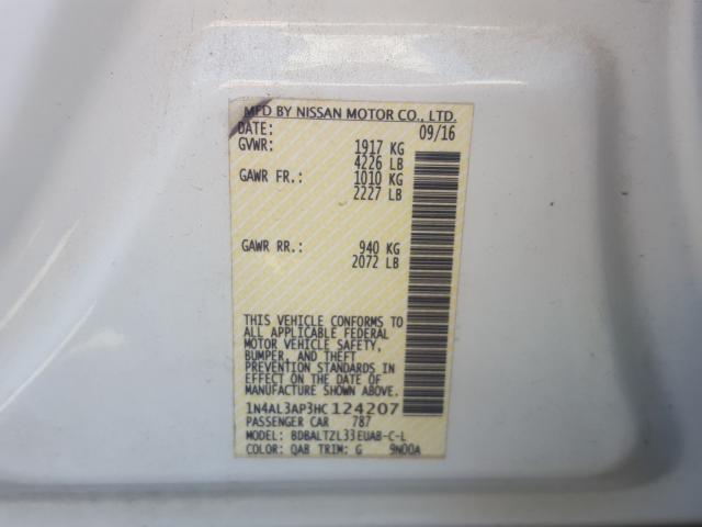 Photo 9 VIN: 1N4AL3AP3HC124207 - NISSAN ALTIMA 2.5 