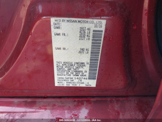 Photo 8 VIN: 1N4AL3AP3HC140746 - NISSAN ALTIMA 