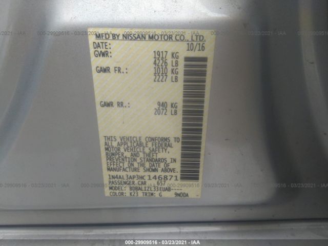 Photo 8 VIN: 1N4AL3AP3HC146871 - NISSAN ALTIMA 