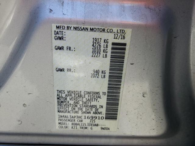 Photo 12 VIN: 1N4AL3AP3HC169910 - NISSAN ALTIMA 2.5 