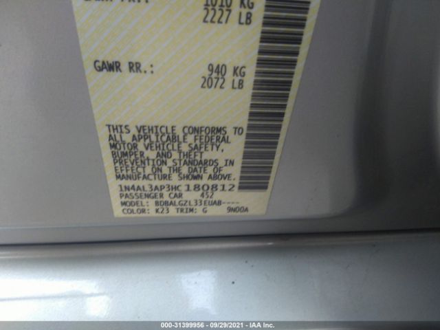 Photo 8 VIN: 1N4AL3AP3HC180812 - NISSAN ALTIMA 