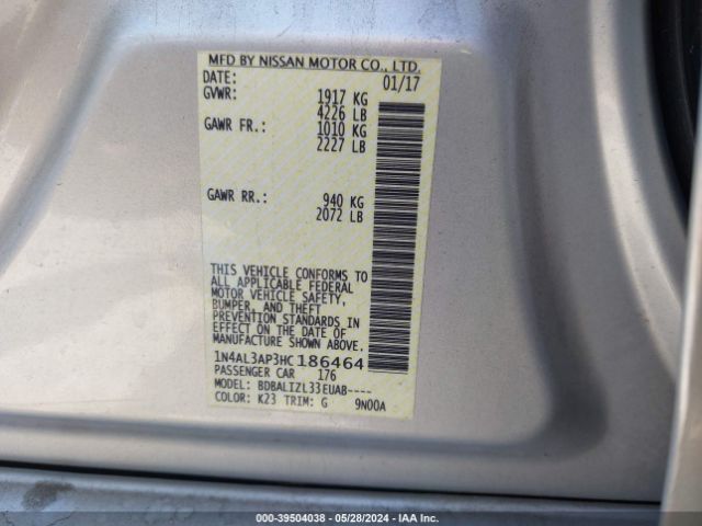 Photo 8 VIN: 1N4AL3AP3HC186464 - NISSAN ALTIMA 