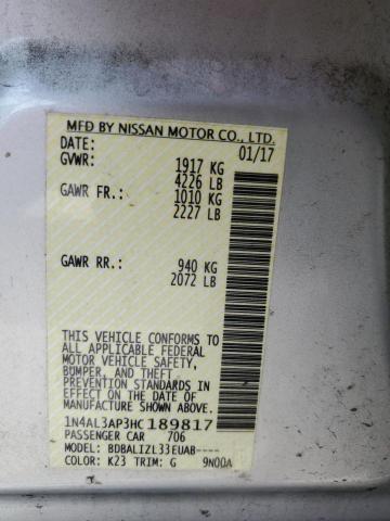 Photo 11 VIN: 1N4AL3AP3HC189817 - NISSAN ALTIMA 2.5 