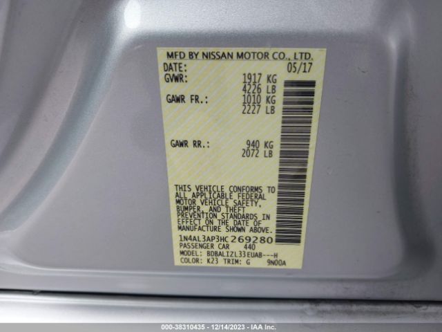 Photo 8 VIN: 1N4AL3AP3HC269280 - NISSAN ALTIMA 