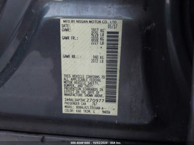 Photo 8 VIN: 1N4AL3AP3HC270977 - NISSAN ALTIMA 