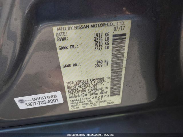 Photo 8 VIN: 1N4AL3AP3HC292879 - NISSAN ALTIMA 