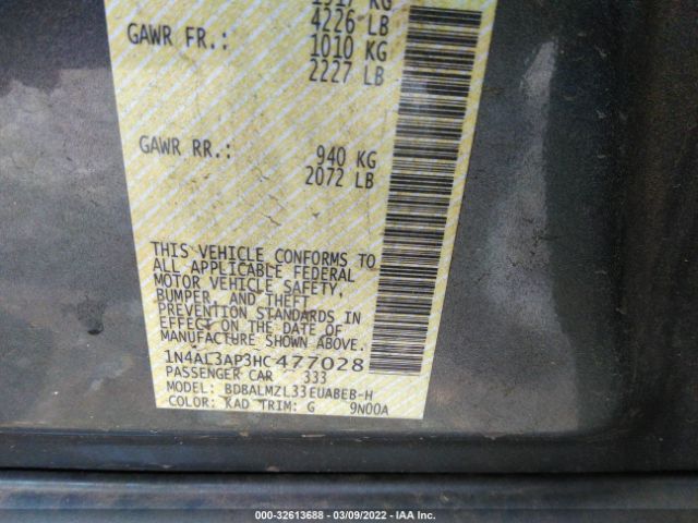 Photo 8 VIN: 1N4AL3AP3HC477028 - NISSAN ALTIMA 