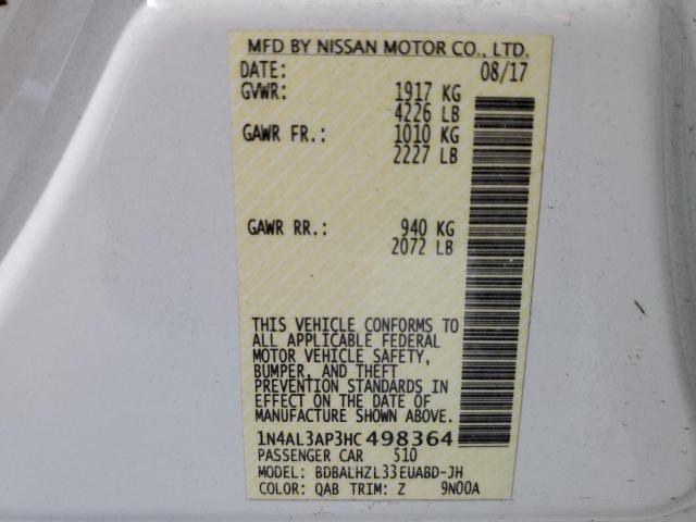 Photo 12 VIN: 1N4AL3AP3HC498364 - NISSAN ALTIMA 2.5 