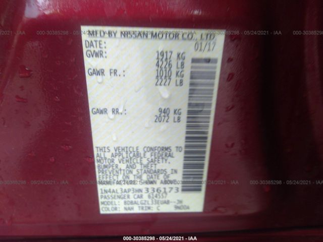 Photo 8 VIN: 1N4AL3AP3HN336173 - NISSAN ALTIMA 