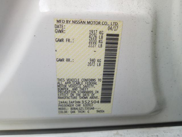 Photo 9 VIN: 1N4AL3AP3HN352504 - NISSAN ALTIMA 2.5 