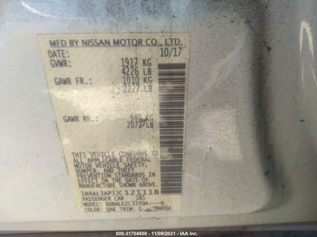 Photo 8 VIN: 1N4AL3AP3JC121118 - NISSAN ALTIMA 