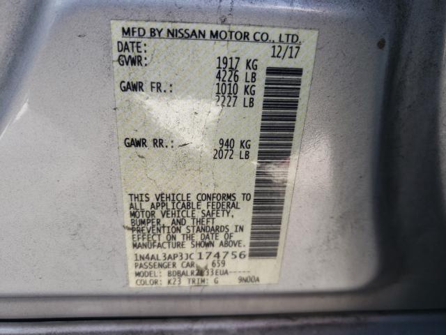 Photo 9 VIN: 1N4AL3AP3JC174756 - NISSAN ALTIMA 2.5 