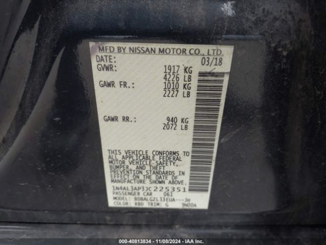 Photo 8 VIN: 1N4AL3AP3JC225351 - NISSAN ALTIMA 