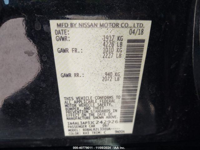 Photo 8 VIN: 1N4AL3AP3JC242926 - NISSAN ALTIMA 