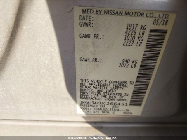 Photo 8 VIN: 1N4AL3AP3JC266451 - NISSAN ALTIMA 