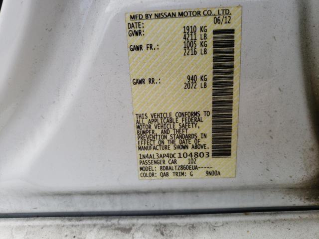 Photo 12 VIN: 1N4AL3AP4DC104803 - NISSAN ALTIMA 