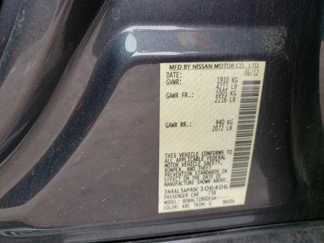 Photo 9 VIN: 1N4AL3AP4DC106406 - NISSAN ALTIMA 2.5 