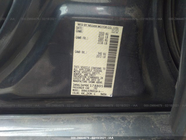 Photo 8 VIN: 1N4AL3AP4DC178805 - NISSAN ALTIMA 