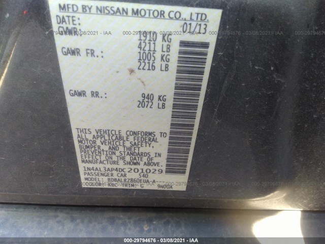 Photo 8 VIN: 1N4AL3AP4DC201029 - NISSAN ALTIMA 