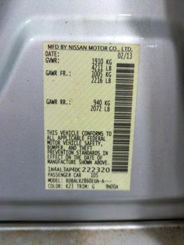 Photo 11 VIN: 1N4AL3AP4DC222320 - NISSAN ALTIMA 