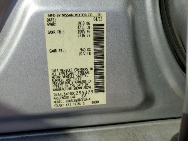 Photo 11 VIN: 1N4AL3AP4DC255379 - NISSAN ALTIMA 