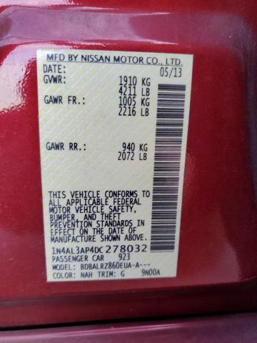 Photo 12 VIN: 1N4AL3AP4DC278032 - NISSAN ALTIMA 2.5 