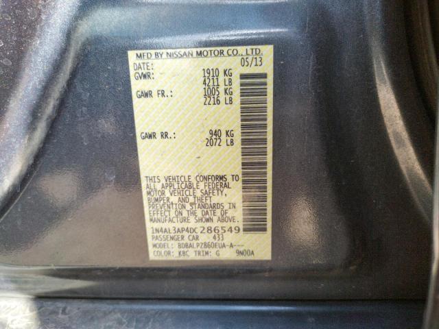 Photo 9 VIN: 1N4AL3AP4DC286549 - NISSAN ALTIMA 2.5 