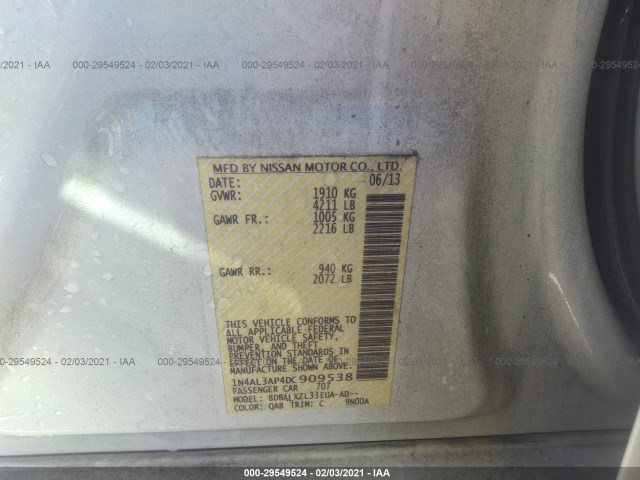 Photo 8 VIN: 1N4AL3AP4DC909538 - NISSAN ALTIMA 