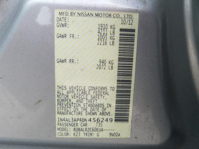 Photo 9 VIN: 1N4AL3AP4DN456249 - NISSAN ALTIMA 2.5 