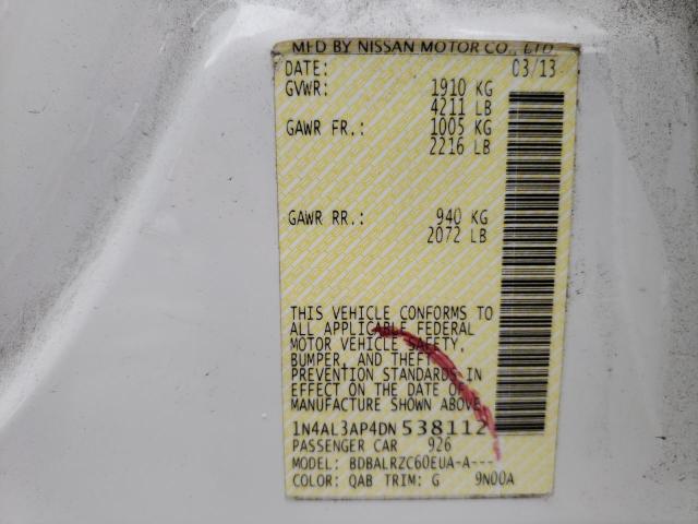 Photo 9 VIN: 1N4AL3AP4DN538112 - NISSAN ALTIMA 2.5 